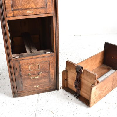 Antique Wooden Filing Cabinet For Sale At Pamono