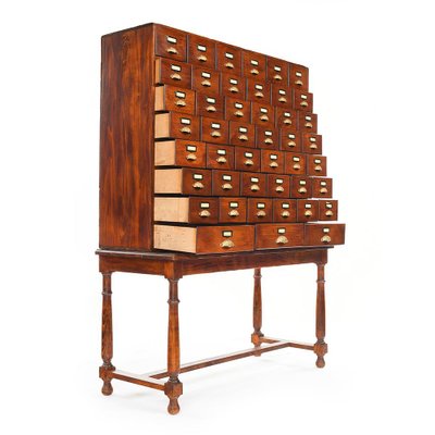 Wooden Apothecary Cabinet With 45 Drawers For Sale At Pamono