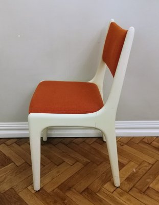 Modern Orange Dining Chairs 1970s Set, Modern Orange Dining Chairs