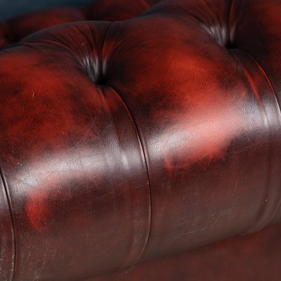 Vintage Red Leather Chesterfield Sofa, Red Leather Chesterfield Sofa Used