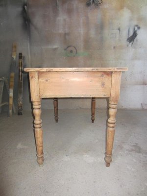 Small Antique Pine Wood Desk For Sale At Pamono