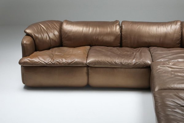 Leather Confidential Sectional Sofa, Leather Sofas Sectionals