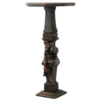19th Century French Hand Carved Pedestal Stand Provincial Sculpture For Sale At Pamono