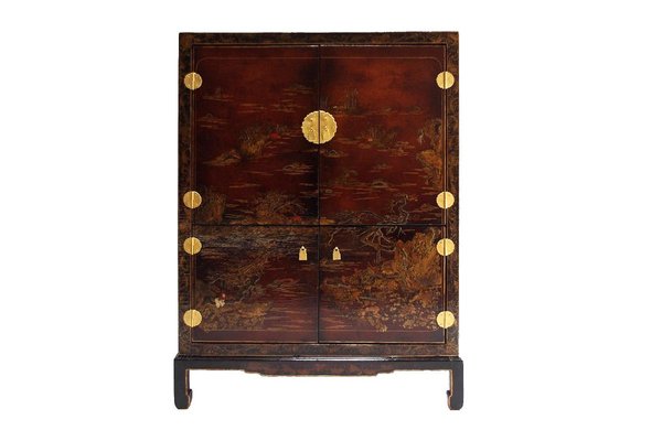 Cabinet Bar In Chinese Style Lacquer 1950s For At Pamono Cabinet Bar In Chinese Style Lacquer