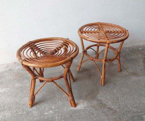 Vintage on sale bamboo stool