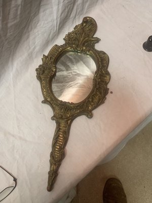 Wooden And Bronze Hand Mirror For, Antique Wooden Hand Mirrors