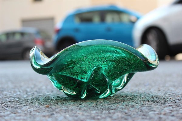 Italian Emerald Green And Gold Dust Bowl From Seguso 1960s For Sale At Pamono Italian Emerald Green And Gold Dust Bowl From Seguso 1960s For Sale At Pamono