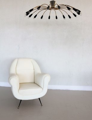 Vintage Sputnik 18 Light Chandelier In Br And Aluminium 1960s Light Chandelier In Br And Aluminium