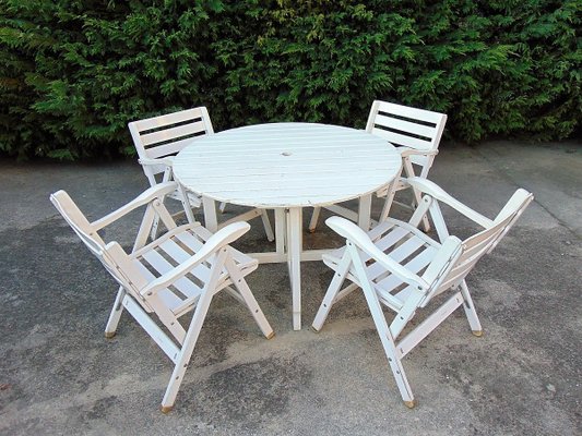 Vintage Reguitti Garden Table And Chairs Set For Sale At Pamono