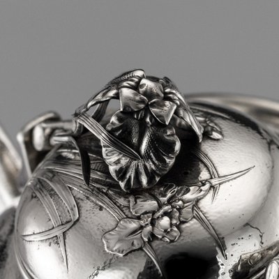 Service à Thé et Café Antique en Argent Massif par Samurai Shokai