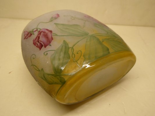 Vase DAUM NANCY art nouveau coupe grave irisé pâte verre glass jugendstil 
