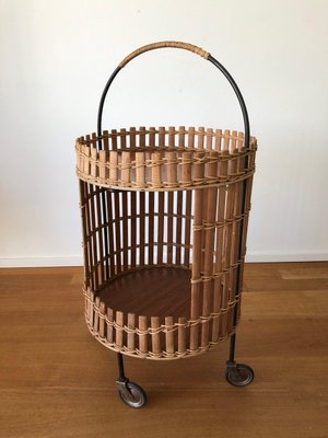 wooden baby trolley