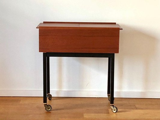 Wood Sewing Box Cabinet, 1960s for sale at Pamono Mid Century Sewing Box, 1960s for sale at Pamono