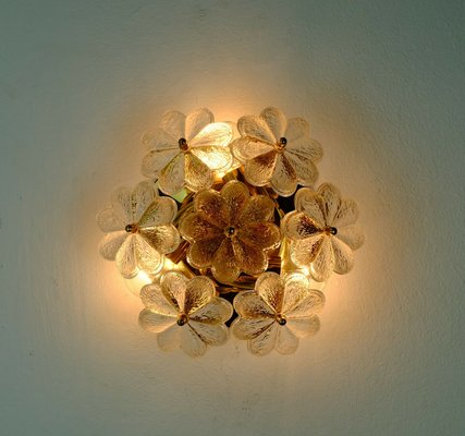 brass flower ceiling light