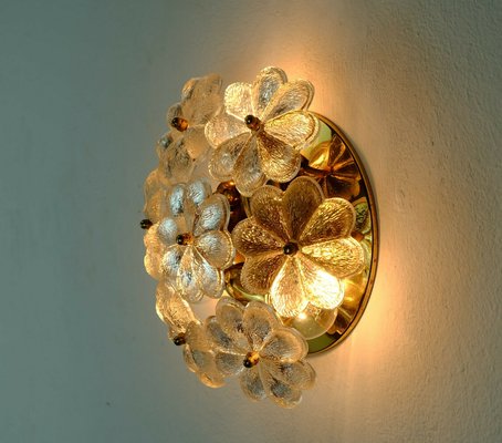 brass flower ceiling light