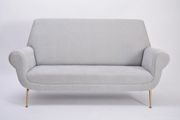 Grey Italian Mid Century Sofa By Gigi Radice For Minotti