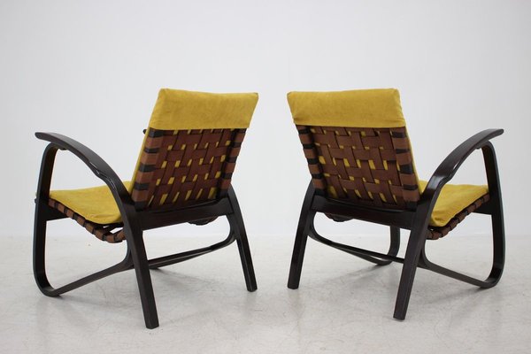 Czech Bentwood Lounge Armchairs By Jan Vanek 1940s Set Of 2 For Sale At Pamono
