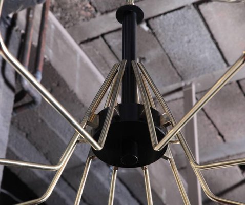 Lustre Sputnik à 3 Bras dans le style de Stilnovo, 1950s en vente sur