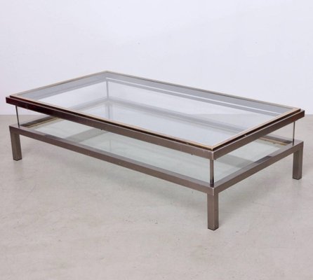 Sliding glass clearance coffee table