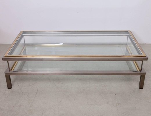 Sliding glass cheap coffee table
