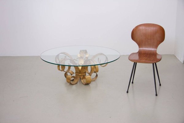 Oval wrought iron coffee cheap table with glass top