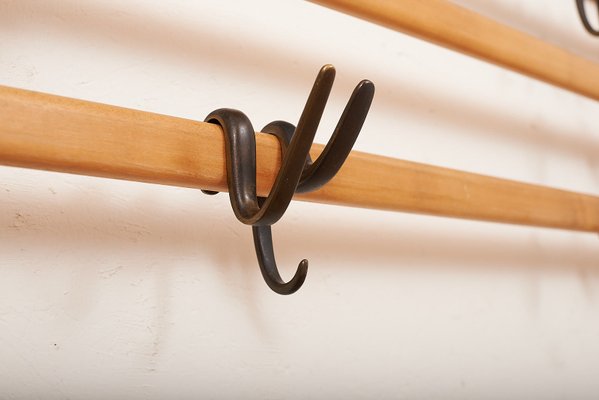 Perchero de pared vintage de Carl Aubock para Werkstatte Carl Aubock anos 40 en venta en Pamono