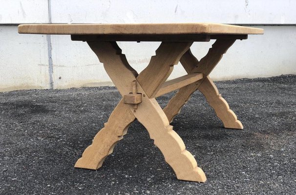 Antiker Landhaus Esszimmertisch Aus Gebleichtem Refektorium Bei Pamono Kaufen