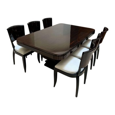 Art Deco Expandable Dining Room Set In, Dining Room Sets With Extendable Tables