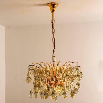 Large Murano Glass Tear Drop Chandelier by Christoph Palme, Germany, 1970s Large Murano Glass Tear Drop Chandelier by Christoph Palme, Germany, 1970s