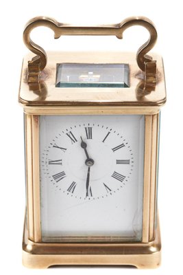 Antique French Lacquered Br Cased Carriage Clock For At Pamono Antique French Lacquered Br Cased