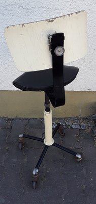 Antique German Dentists Office Chair and Pedal Drill from Draeger 1920s Set of 2 for sale at Pamono