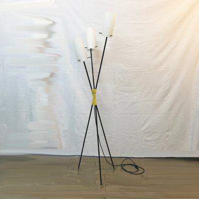 mid century tripod floor lamp