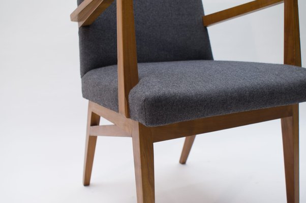Mid Century Modern Wood Armchair In, Mid Century Wood Chair