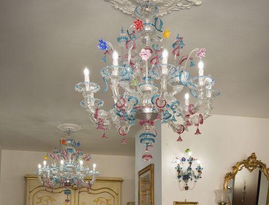 Multi Colored Hand Blown Glass Chandelier Lighting LED Bulbs Murano Glass Art Chandelier Light for New House Decoration Multi Colored Hand Blown Glass Chandelier Lighting LED Bulbs Murano Glass Art Chandelier Light for New House Decoration