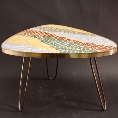 Colorful Mosaic Side Table With Hairpin Legs 1950s For Sale At Pamono