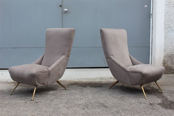 Set of Small Italian Boomerang Lounge Chairs, 1950s for sale at Pamono
