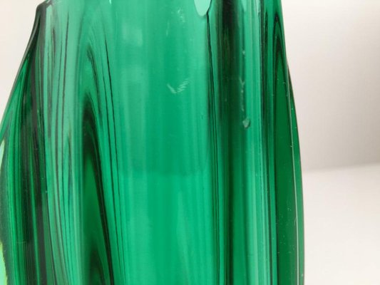 Lens Glass Vases from Sklo Union, Czechoslovakia, 1950s, Set of 2 Lens Glass Vases from Sklo Union, Czechoslovakia, 1950s, Set of 2