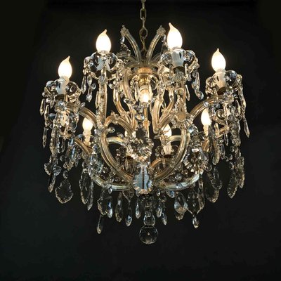 Crystal chandelierceiling light fitting from the 1950s Crystal chandelierceiling light fitting from the 1950s