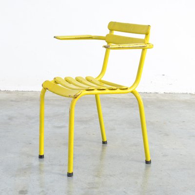 Industrial Yellow Metal Chair 1950s For At Pamono Industrial Yellow Metal Chair 1950s, Yellow Metal Chairs