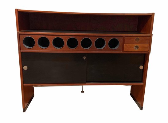 Mid Century Modern Teak Barschrank von Erik Buch für Dyrlund Mid Century Modern Teakwood Cabinet Sideboard Teak Anrichte