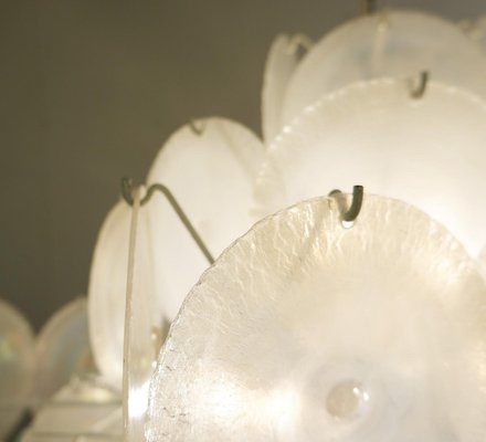 Nason Chandelier with Murano Glass Discs, 1960s Nason Chandelier with Murano Glass Discs, 1960s