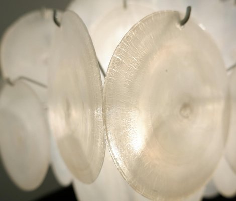 Nason Chandelier with Murano Glass Discs, 1960s Nason Chandelier with Murano Glass Discs, 1960s
