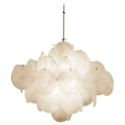 Nason Chandelier with Murano Glass Discs, 1960s Nason Chandelier with Murano Glass Discs, 1960s