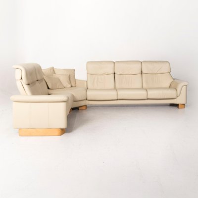 Paradise Cream Leather Corner Sofa With Relax Function From Paradise Cream Leather Corner Sofa With
