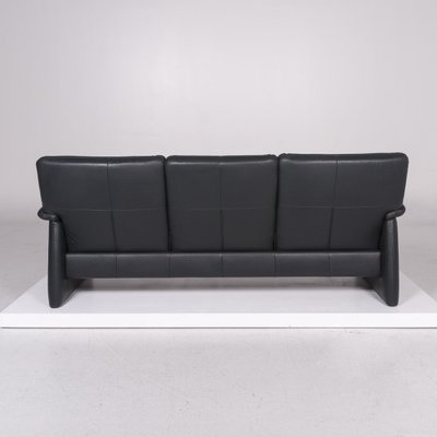 Dark Green Leather 3 Seat Sofa With Relax Function From Erpo For Dark Green Leather 3 Seat Sofa With