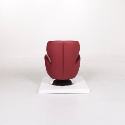 Red Leather Armchair Stool From Koinor Set Of 2