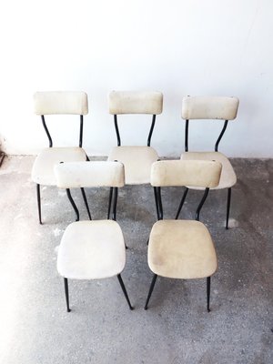 Vintage white 2024 dining chairs