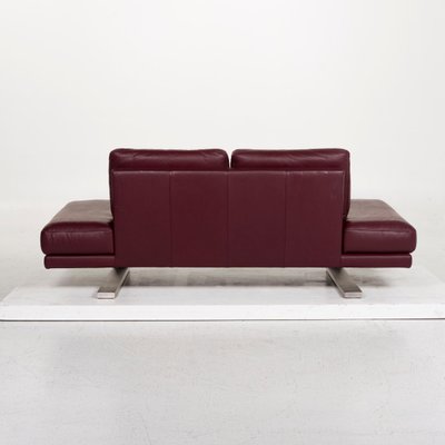 6601 Aubergine Purple Leather 2 Seat Sofa By Kein Designer For 6601 Aubergine Purple Leather 2 Seat