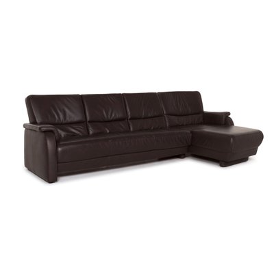 Dark Brown Leather Corner Sofa From, Real Leather Corner Sofa Bed