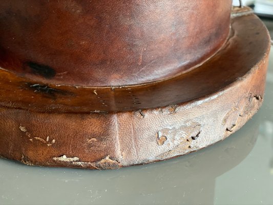 Antique English Leather Hat Box for sale at Pamono